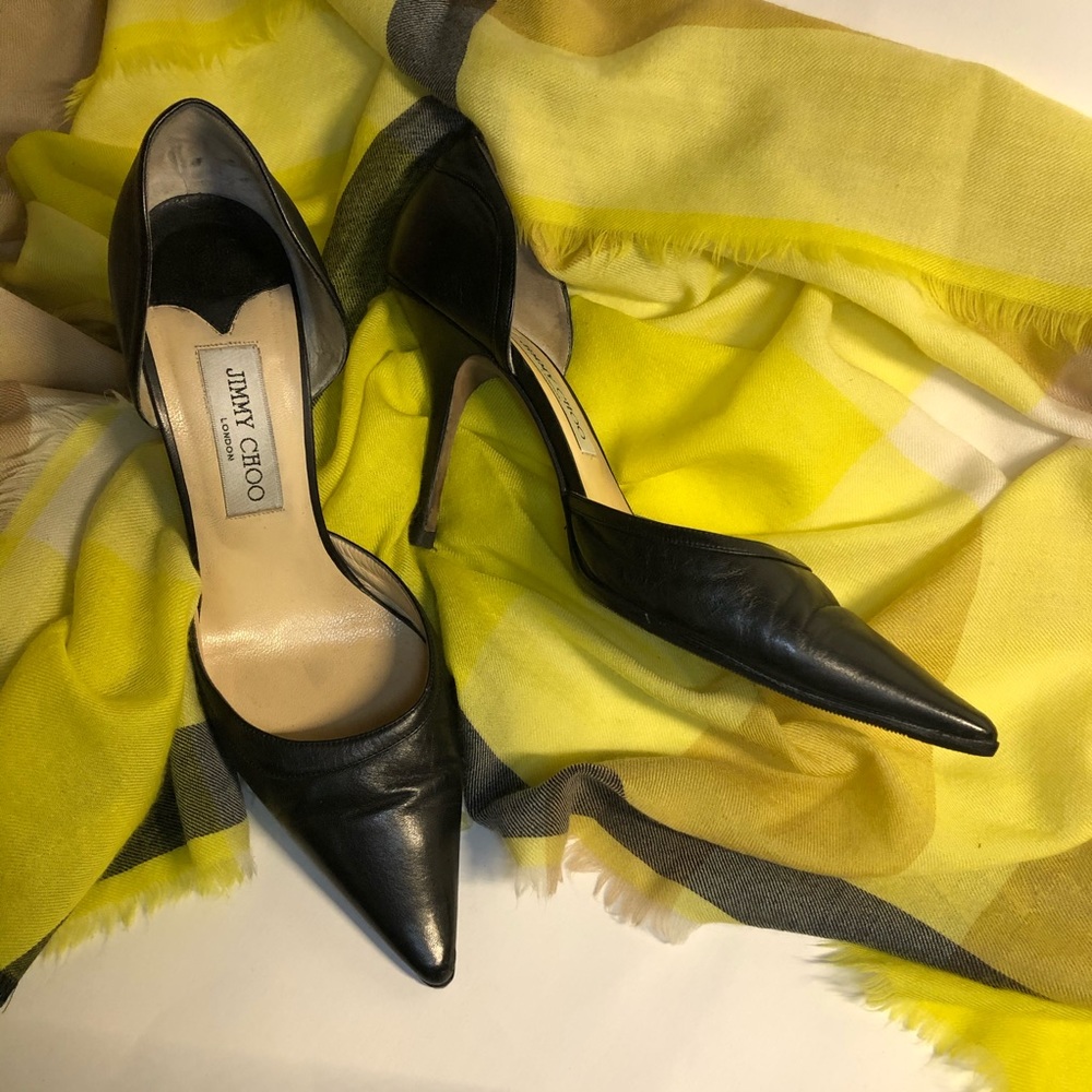 Jimmy Choo ⟩ Liz 85 Black Leather Pumps